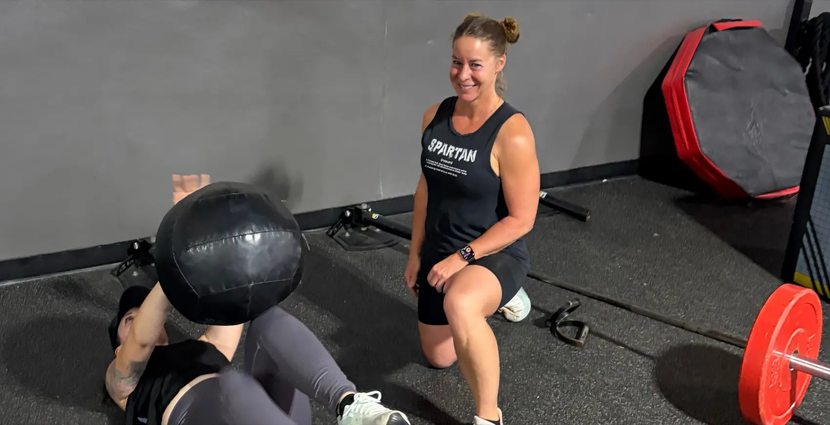 Angie coaching a client